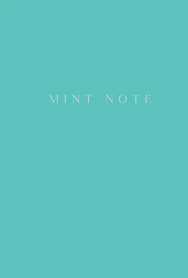 Mint Note. Стильный блокнот с "мятными" страницами (А5, обложка на ткани с тиснением фольгой)